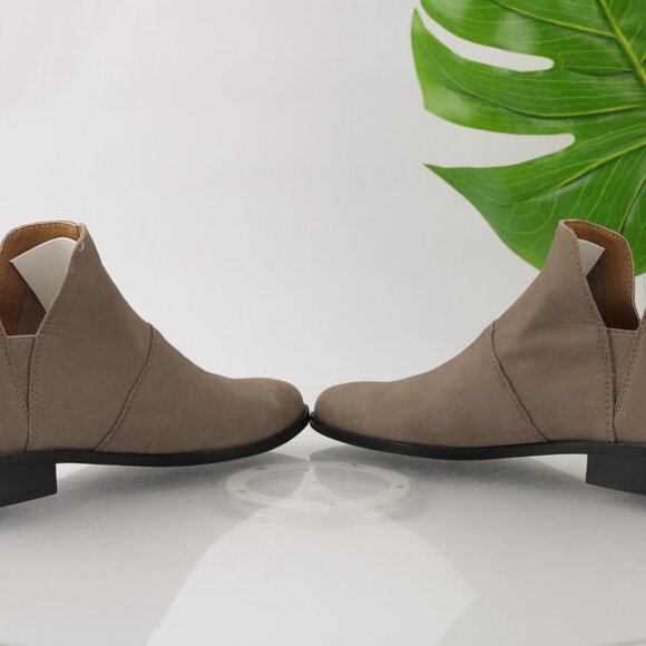 Lucky Brand Womens Paramo Boot Size 7 Tan Leather Pull On Bootie Cutouts Comfy - Picture 5 of 13